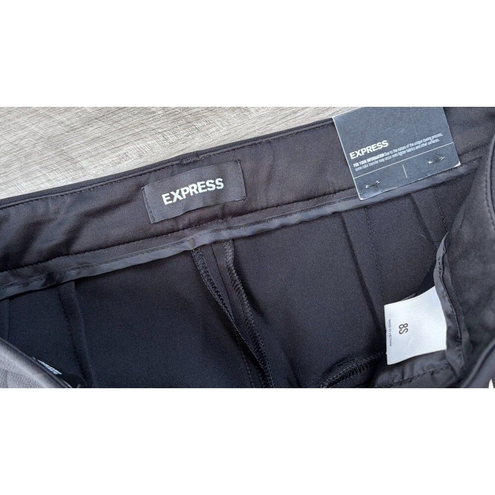 Express Women’s Black Editor Crop Dress Pants Size 8S Trousers NWT - Picture 3 of 7